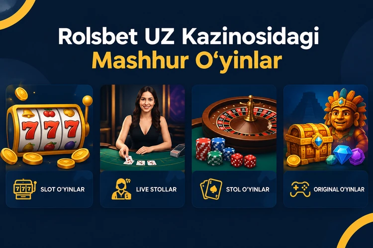 Rolsbet UZ Kazinosidagi Mashhur O‘yinlar