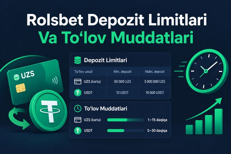 Rolsbet Depozit Limitlari Va To‘lov Muddatlari